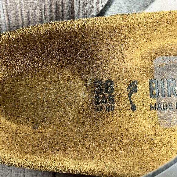 Birkenstock Daloa Womens Ankle Strap Birko Flor Sandal Leather Silver Sz 7 EU 38 - Picture 12 of 13